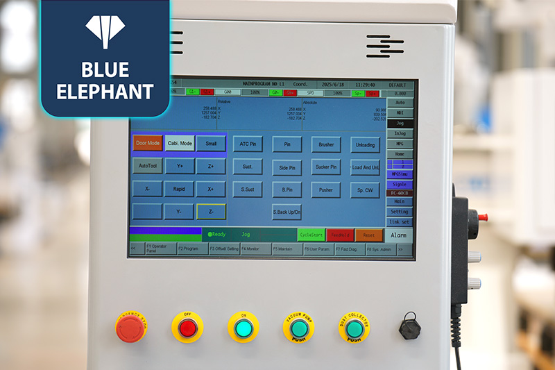 EK2开料机+高低料贴标